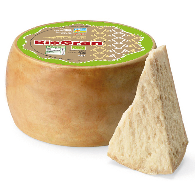 Organic seasoned grana-type pecorino cheese Biogran